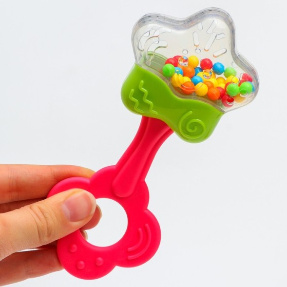 Набор погремушек «Сладости», с эластичными элементами, 3 шт, цвет МИКС