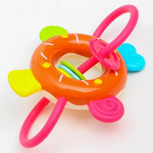 Набор погремушек «Сладости», с эластичными элементами, 3 шт, цвет МИКС