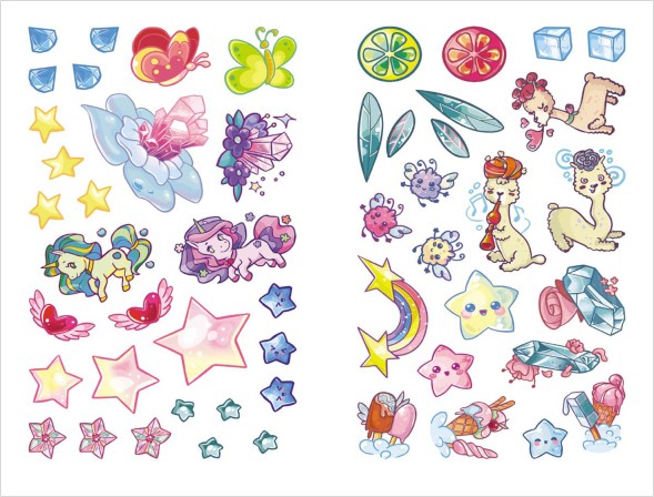 В долине лам (Единороги), раскраска с наклейками