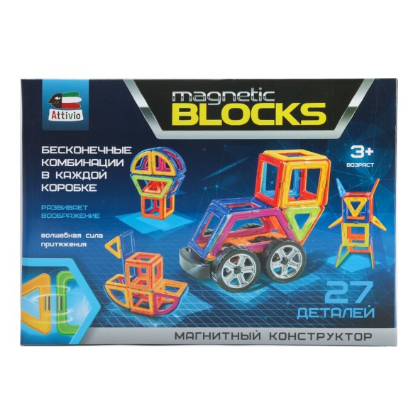 Конструктор магнитный Attivio 27деталей TY603
