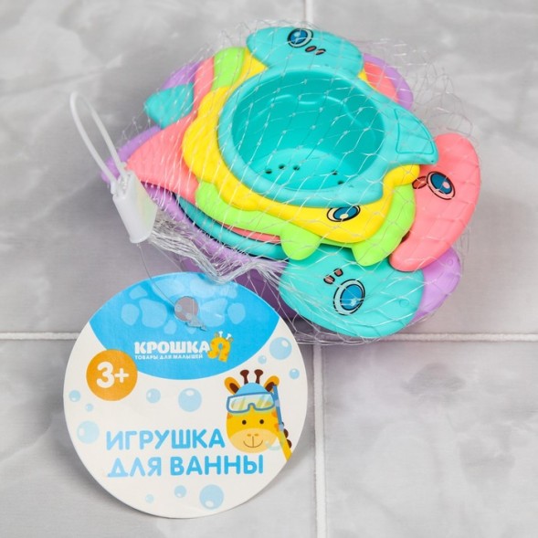 Набор игрушек для игры в ванне «Динозаврики - стаканчики», 6 шт