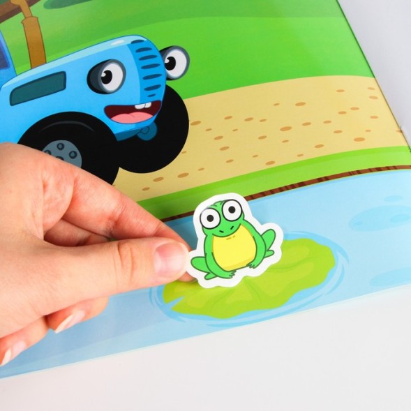 Многоразовые наклейки «Животные леса», формат А4, «Синий трактор»