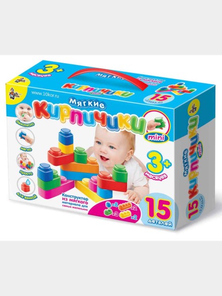 «Мягкие кирпичики», конструктор из мягкого материала, 15 деталей. Десятое королевство