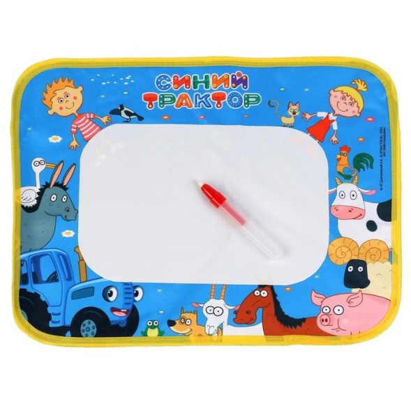 Коврик для рисования водой «Синий трактор»