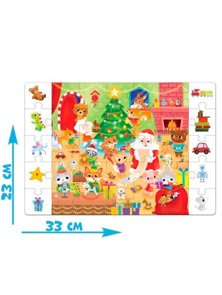 Пазл «Найди и покажи. Новогодний подарок», 35 деталей