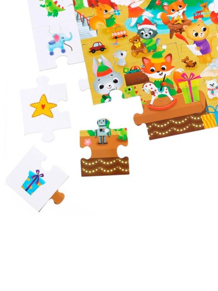 Пазл «Найди и покажи. Новогодний подарок», 35 деталей