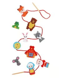 Шнуровка-сказка 2в1 &quot;Теремок + Колобок&quot;: 10 дет 3-6 см, шнурок. Mapacha