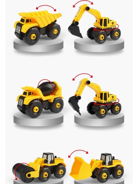 Конструктор строительные машины, 6 шт в наборе