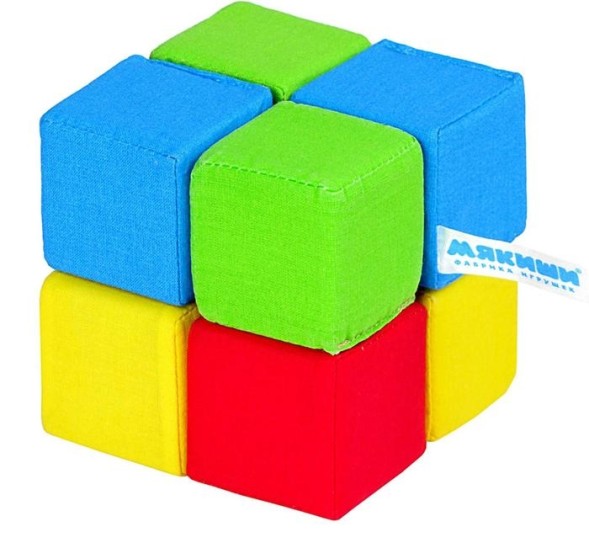 Набор мягких кубиков «4 цвета», размер кубика 5 см