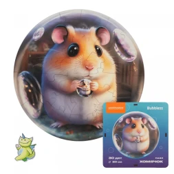 Деревянный пазл Bubblezz Хомячок, 30 деталей