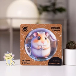 Деревянный пазл Bubblezz Хомячок, 30 деталей