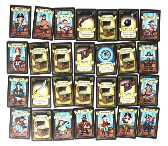 Карточная настольная игра «Пиратская мафия» (28 карточек). Десятое королевство