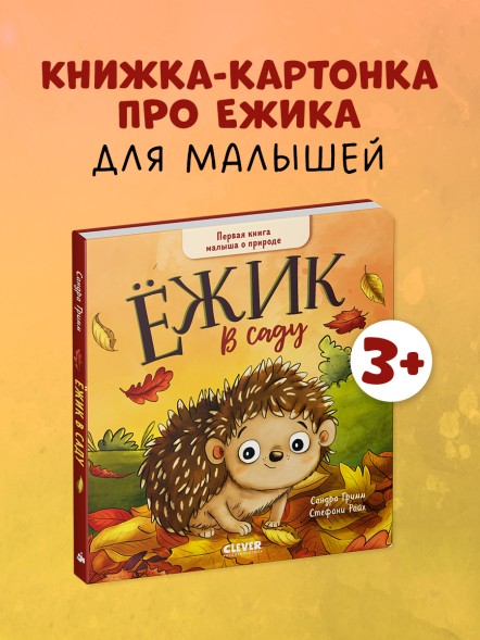 Книжки-картонки. Ёжик в саду. Первая книга малыша о природе, 16 стр