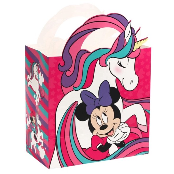 Пакет подарочный с упаковочной бумагой тишью, Единорог, 22×22×12 см, упаковка, Минни Маус