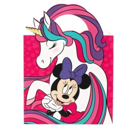 Пакет подарочный с упаковочной бумагой тишью, Единорог, 22×22×12 см, упаковка, Минни Маус
