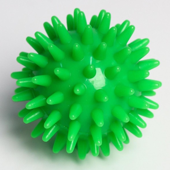 Развивающий массажный мячик с шипами, «Веселый Ёжик», d= 6 см, цвет уточняйте