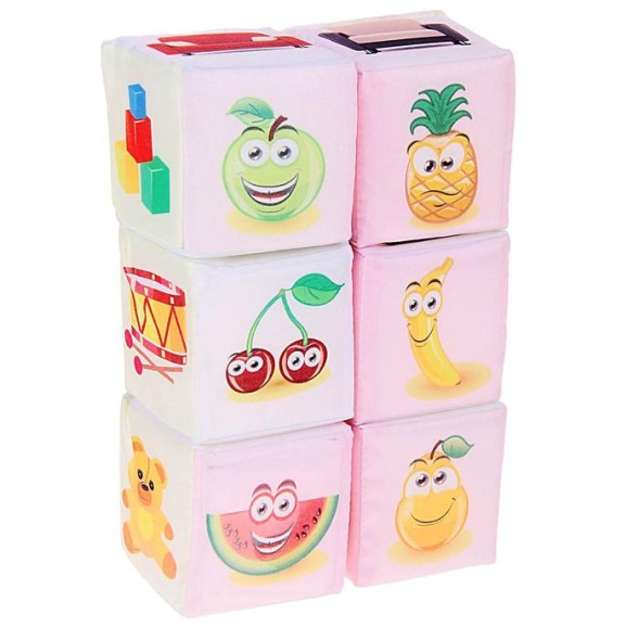 Набор мягких кубиков Дельфин «Предметы»