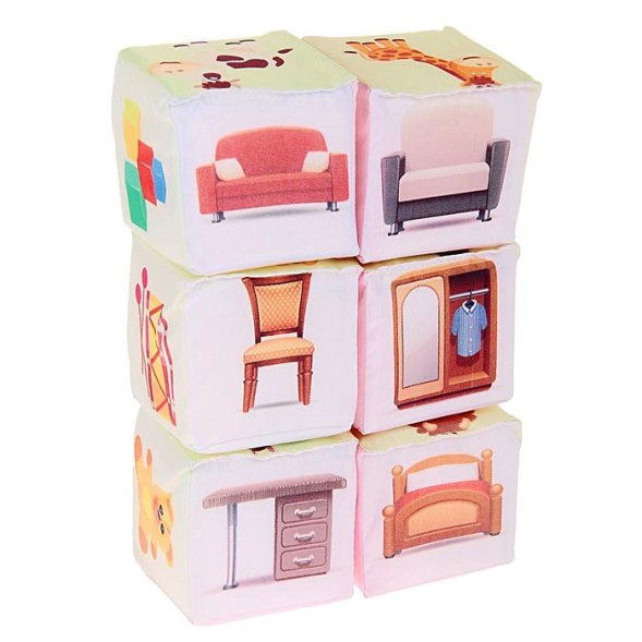 Набор мягких кубиков Дельфин «Предметы»