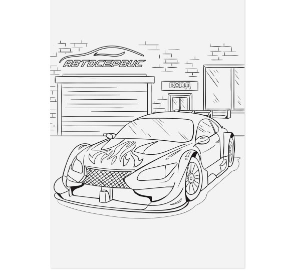 Наклейки детские бумажные «Машинки», c раскраской на обороте, 11 х 15.5 см