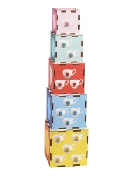 Умные кубики Цветняшнки 3 в 1: кубики, сортер, пирамидка. Mapacha