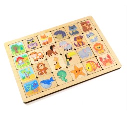 Развивающие деревянные пазлы «Кто где живет»