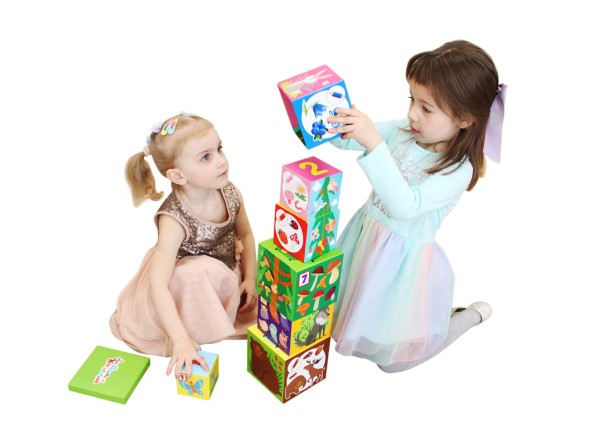 Развивающая пирамидка из кубиков &quot;Лесные жители&quot; 8 в 1. Десятое королевство