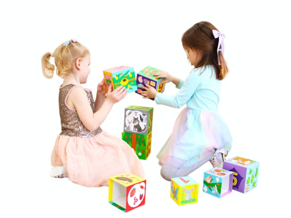 Развивающая пирамидка из кубиков &quot;Лесные жители&quot; 8 в 1. Десятое королевство