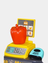 Супермаркет детский с кассой и тележкой