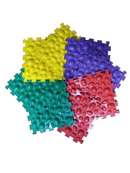 Ортопедический массажный коврик Орто Пазл «Галька», 8 шт