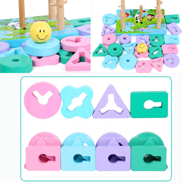 Деревянный сортер Ключики-Пирамидка Смайлик