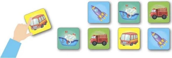 Настольные игры. Мемо Лото. Транспорт. 2 в 1