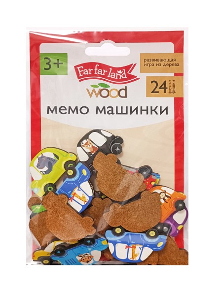 Настольная деревянная игра МЕМО «Машинки». Десятое королевство