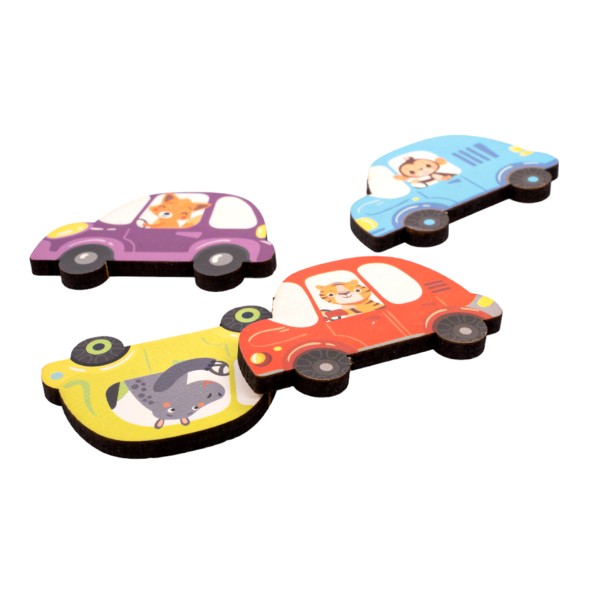 Настольная деревянная игра МЕМО «Машинки». Десятое королевство