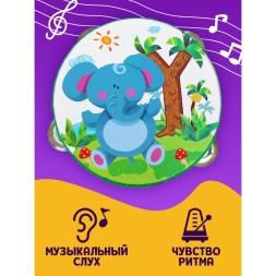 Бубен «Музыка», цвет микс. Лесная мастераская