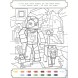 Раскрась по номерам Minecraft