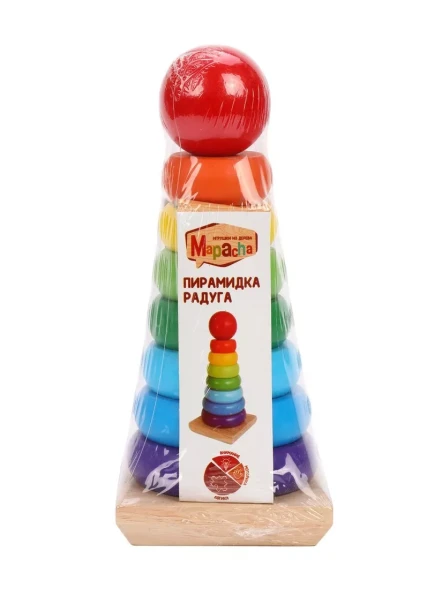 Пирамидка "Радуга": 20 см, Mapacha