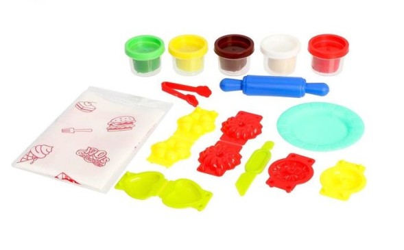 Набор для игры с пластилином «Суперпончики», 5 баночек с пластилином