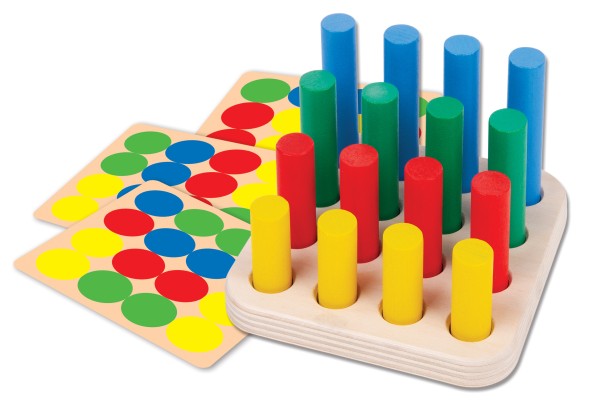 Деревянная мозаика «Весёлые столбики» 16 элементов