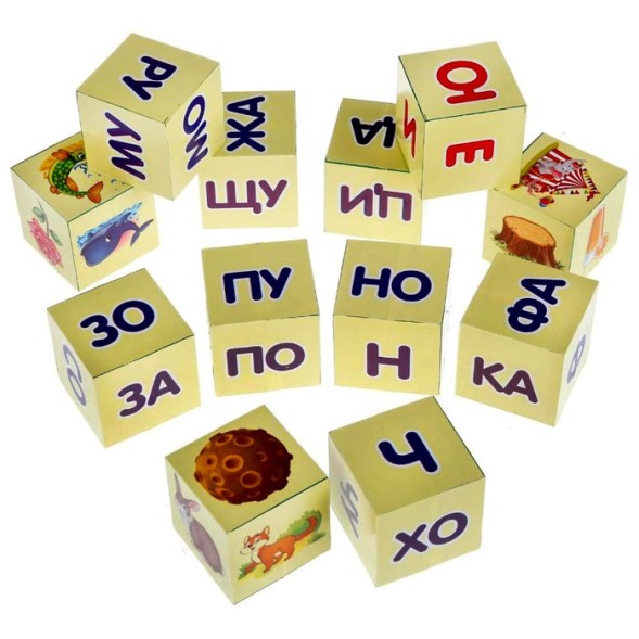 Кубики «А. Л. Зайцев.Читаем по слогам» 12 шт. в плёнке