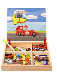 Магнитная игра Транспорт + доска для рисования