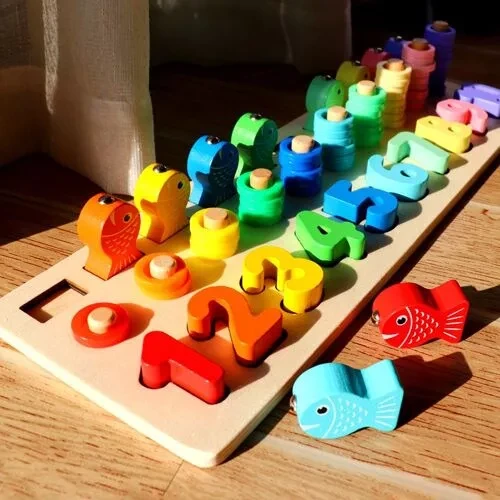 Сортер доска &quot;Учим цифры и цвета&quot; + магнитная рыбалка