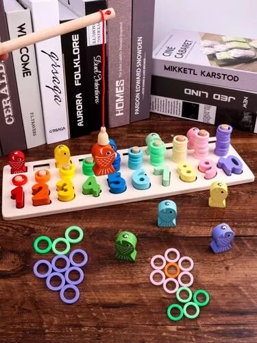 Сортер доска &quot;Учим цифры и цвета&quot; + магнитная рыбалка