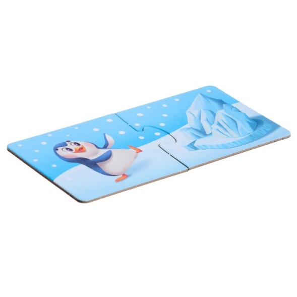 Макси-пазл «Половинки. Кто где живёт?», 24 элемента