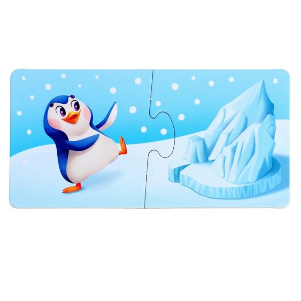 Макси-пазл «Половинки. Кто где живёт?», 24 элемента