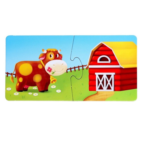 Макси-пазл «Половинки. Кто где живёт?», 24 элемента