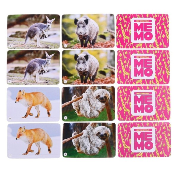 Настольная игра «Мемо. Мир животных»