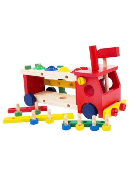 Деревянный конструктор стучалка машина