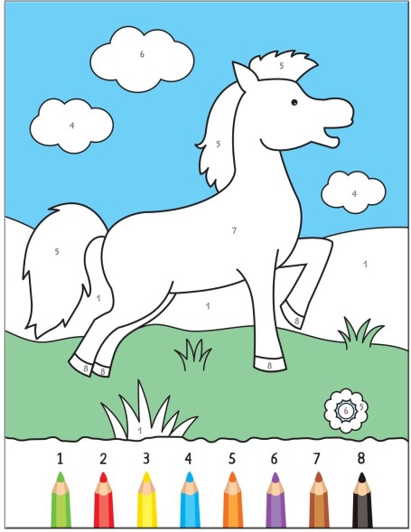 В деревне (Раскрашиваем по цифрам), книга для творчества