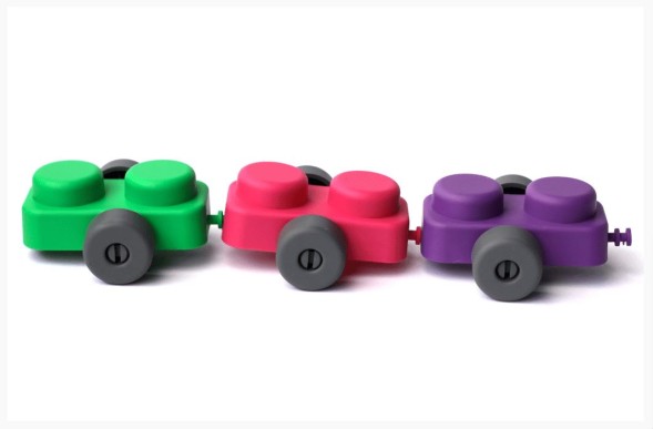 Конструктор для маленьких «Мягкие кирпичики» 15 деталей с колесиками