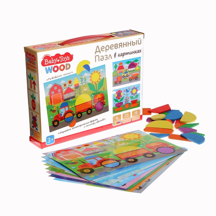 Пазл деревянный Baby Toys, 35 элементов